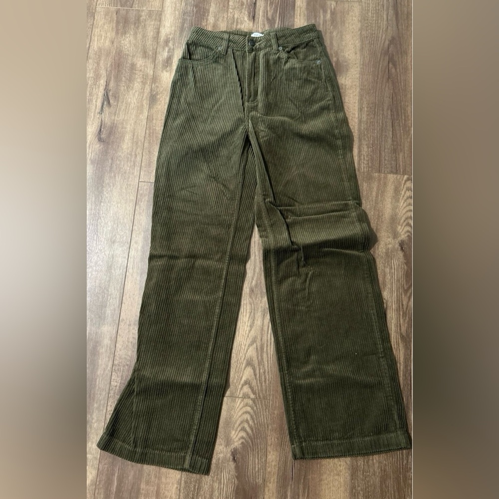RVCA Women’s Dark Green Corduroy Pants